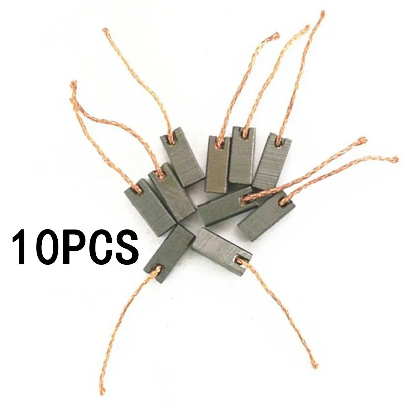 

10x Wire Leads 7x8x19mm Electric Generator Motor Carbon Brush Alternator Generic