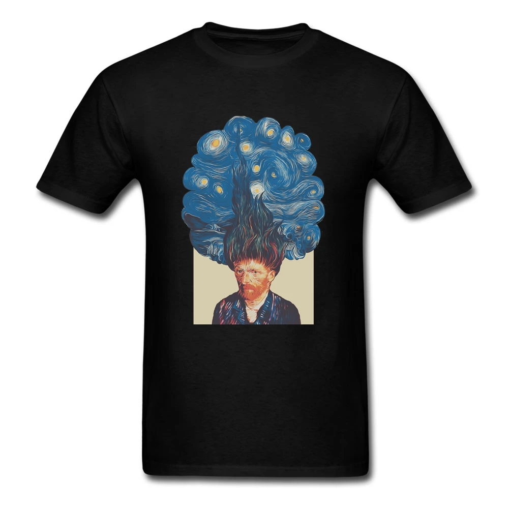 Ван Гог Camisetas для отдыха Для мужчин футболка Изделие из хлопка с короткими