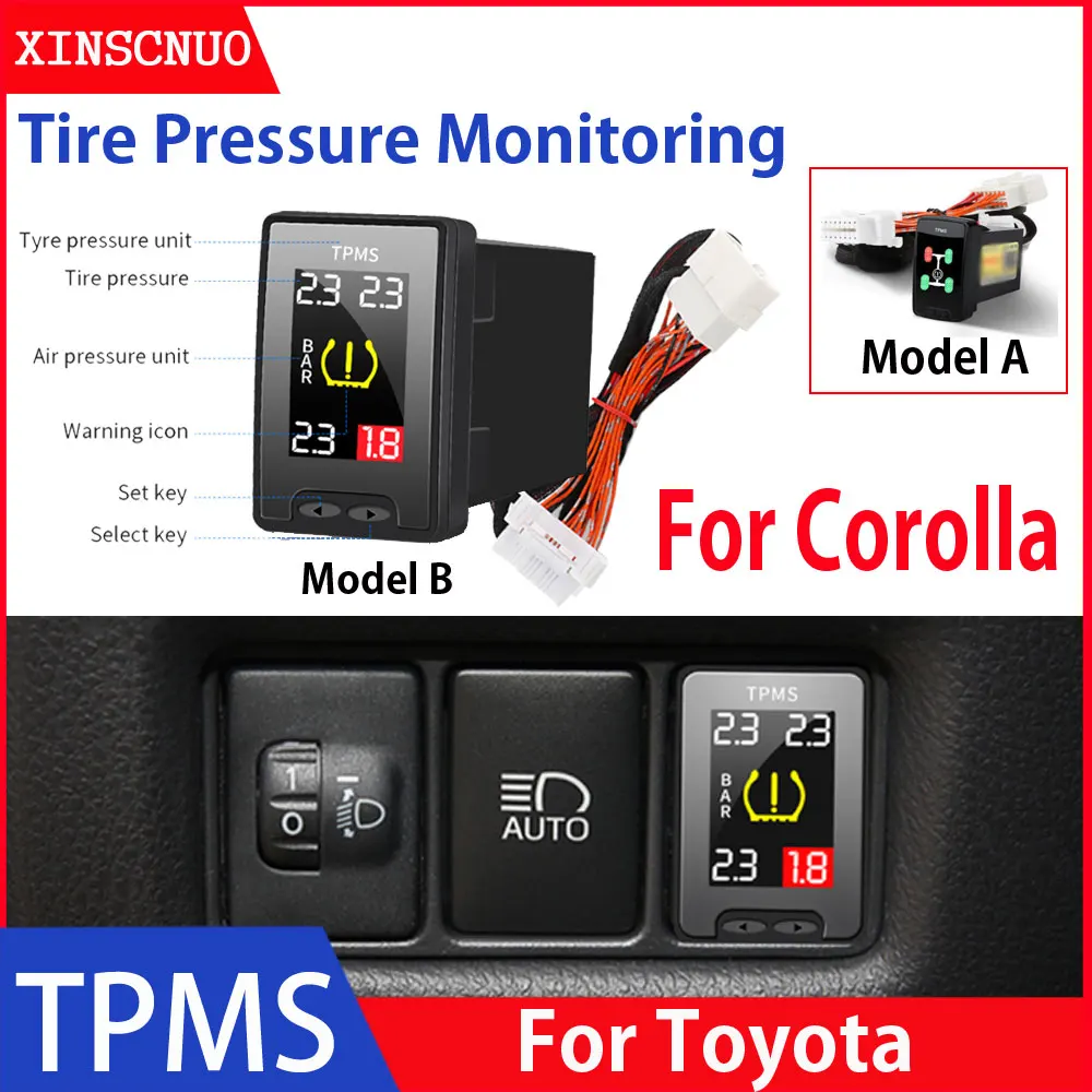 

Car Electronics OBD TPMS Tire Pressure Monitoring System For Toyota Corolla 2007-2018 security alarm system car modification