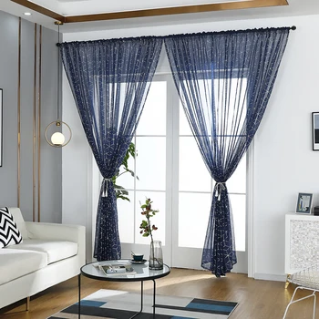 

Mildew Resistant Bath Curtain Bathroom Decor Modern Voile Tulle Curtains Transparent Sheer Window Screening for Home Decor