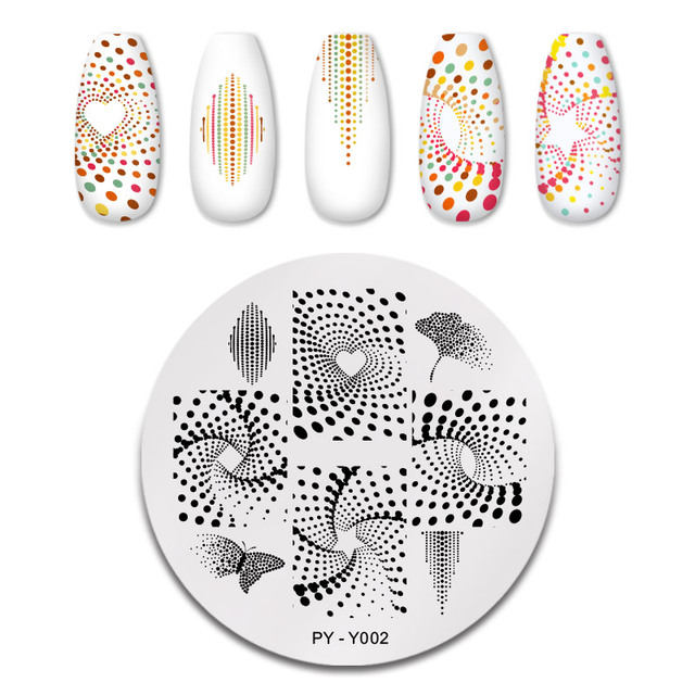 PICT YOU 6cm * 6cm Square Leopard Nail Stamping Plates Animal Patterns Stencil Tools Stainless Steel Nail Art Stamp Design