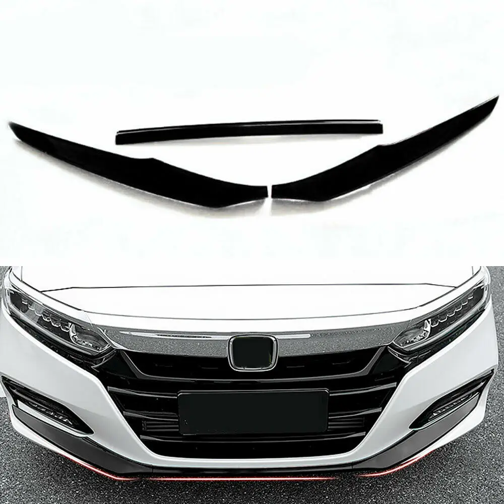 

Glossy Black Car Front Bumper Lip Spolier Cover Trim Strip For Honda Accord 2018-2019