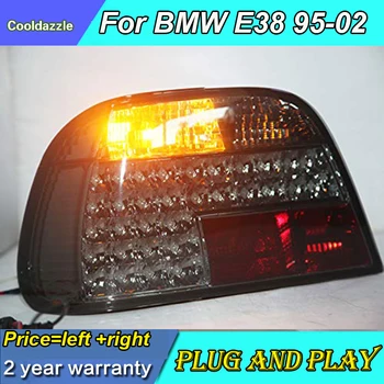 

2 Pieces For LED Tail Lights BMW E38 728 730 735 740 750 Back Lamp Rear Light 1995-2002 Year Smoke Black Color