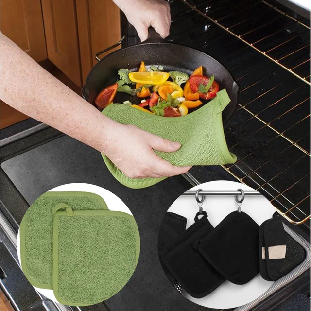 Pot Holder for Kitchen-Heat Resistant Cottonwaded Pot Holders-Set