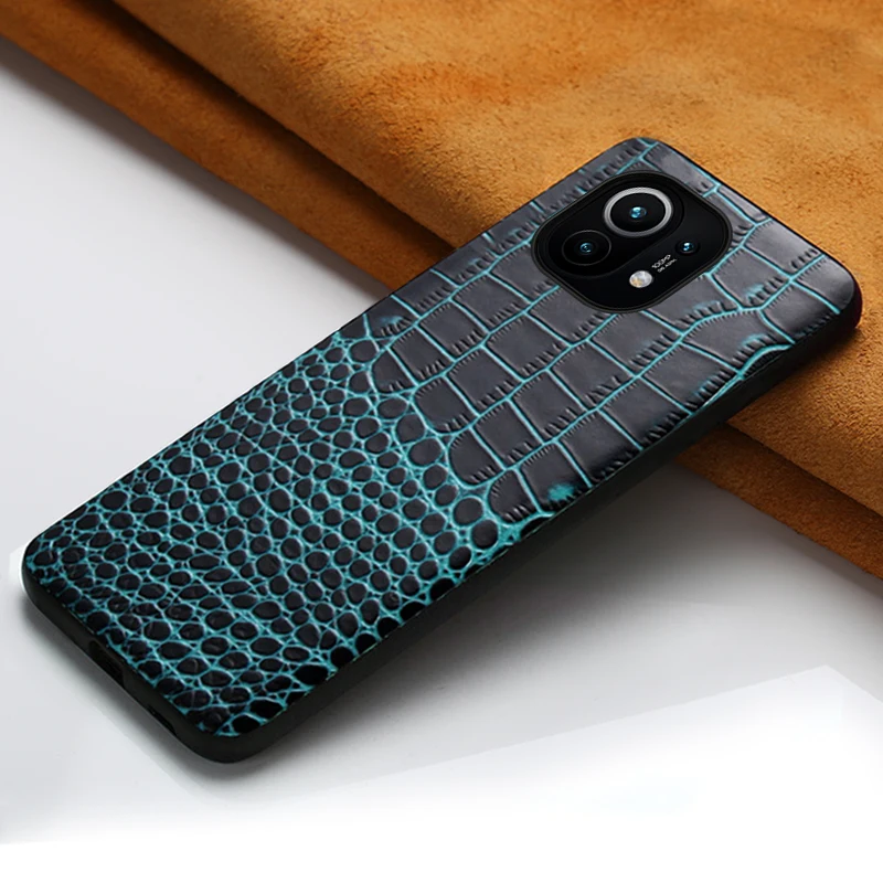 

100% Genuine Cowhide Leather Phone Case for Xiaomi Mi 11 Xiao Mi 11 Luxury 360 Full protective Shell Back Cover for Xiomi Mi 11