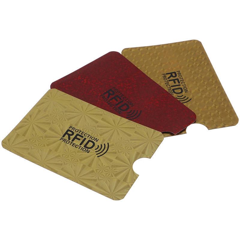 1/10Pcs Anti-degaussing Card Holder Protection Bank Shielding Bag NFC Aluminum Foil RFID Case |