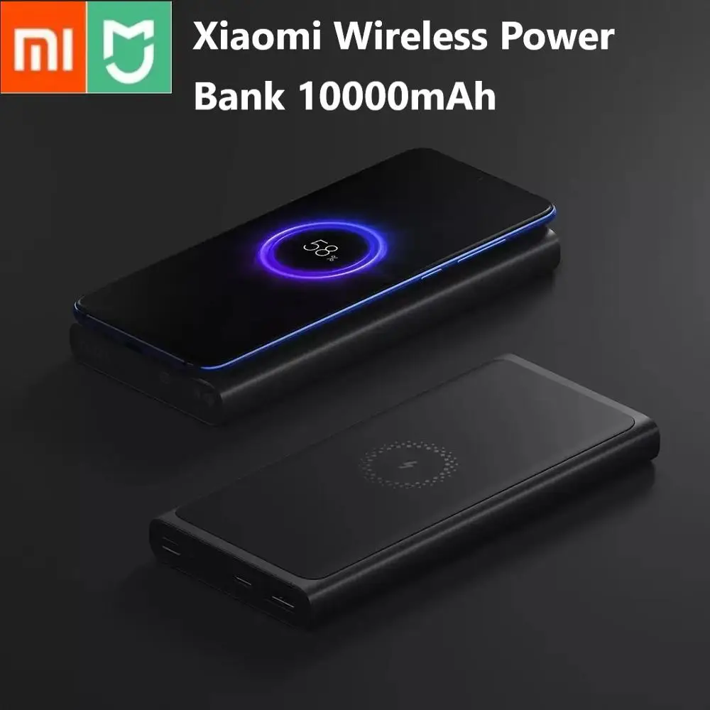 

Xiaomi Wireless Power bank 10000mAh PLM11ZM USB Type C Mi Powerbank 10000 Qi Fast Wireless Charger Portable Charging Poverbank