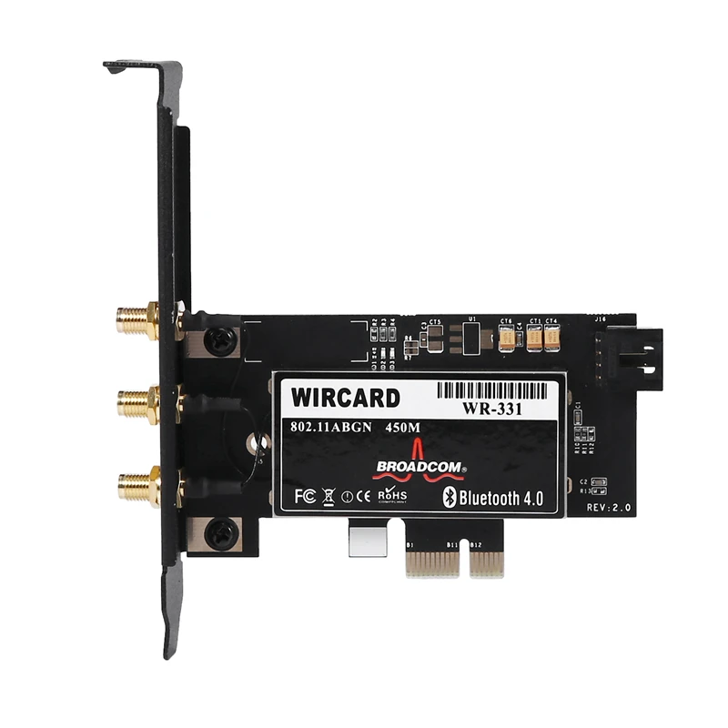 WIRCARD CM94331Csax 802.11N WiFi + Bluetooth 4 0 PC настольная WLAN карта Pci E 1X 16X адаптер для Broadcom Mac OS и 6DB
