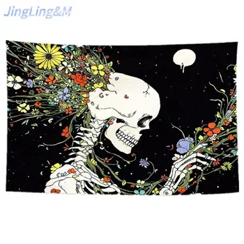 

Tapestry, Skull and Heavy Metal Black Fantasy Oversized Decorative Hanging Cloth, Suitable for Living Room, Bedroom, Ceiling