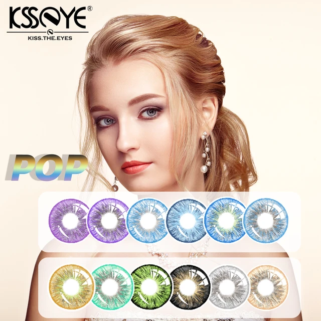 Ksseye usa new arrival hotsale 3tones  soft color contact lenses  beautiful pupil hotsale cosmetic makeup for eyes cosplay