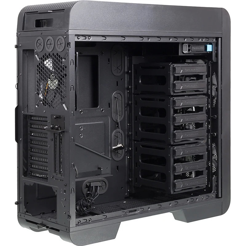 Корпус Thermaltake Core V71 TG черный без БП ATX 2x200mm 2xUSB2.0 2xUSB3.0 audio bott PSU