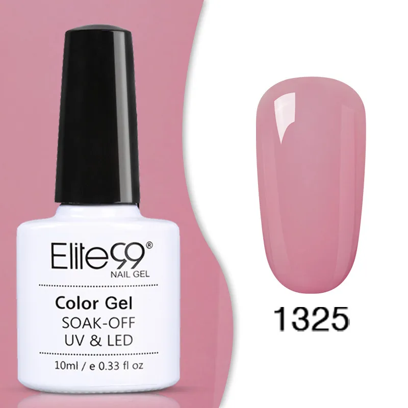 1325 Elite99 Гель-лак Набор UV Vernis Полупостоянный праймер верхнее покрытие 10 мл телесный гель лак для ногтей, маникюр гель лак PolishesNails - Цвет: 1325