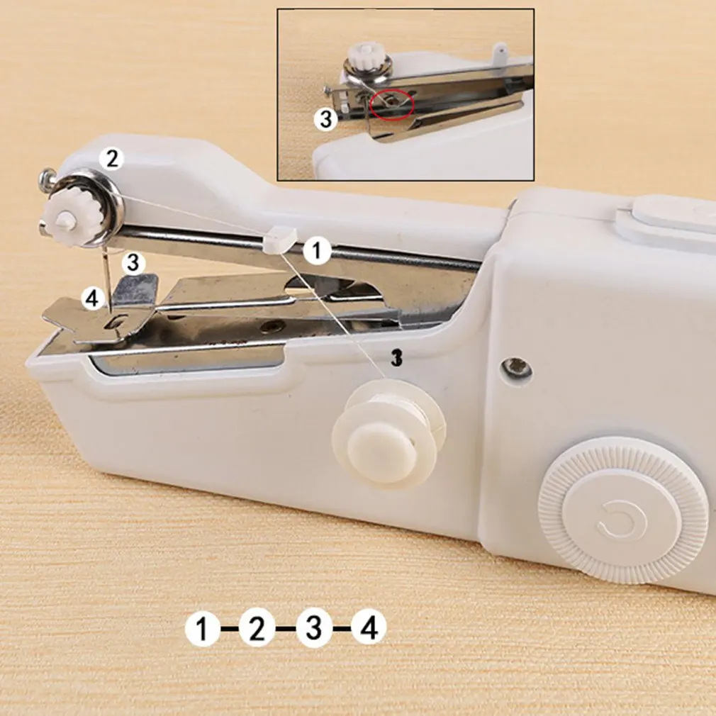 Household portable mini hand sewing machine fast sewing needle needle cordless clothing fabric electronic pocket sewing machine