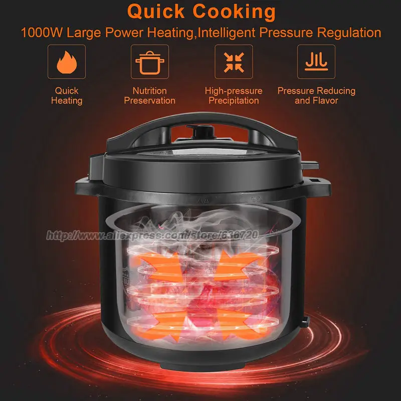 7-in-1 Multi-Use Programmable Pressure Cooker, Slow Cooker, Rice Cooker, Steamer, Sauté, Yogurt Maker and Warmer, 6 Quart 5