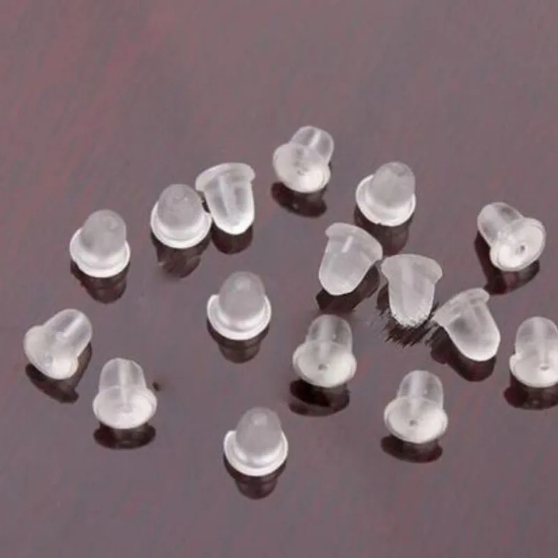 Earrings Pierce Stopper Women Ear Cluff Accessories Small Items Clear Soft Plastic Replacement Earring Back Caps Stopper Plugs