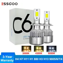 *#Best Price Essgoo 2x H7 LED H11 H4 H1 4300K 3000K 6000K COB C6 Car lights 50W 8000LM H3 H13 9004 9005 9006 9007 Hi/Lo LED Headlight Bulbs *#Best Price Essgoo 2x H7 LED H11 H4 H1 4300K 3000K 6000K COB C6 Car lights 50W 8000LM H3 H13 9004 9005 9006 9007 Hi/Lo LED Headlight Bulbs