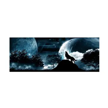 

S-227 Wolf Howling Snow Lunar Sky Silvery Car Rear Window Sticker Truck Suv Car Rear Windshield Car Decoration Sticker