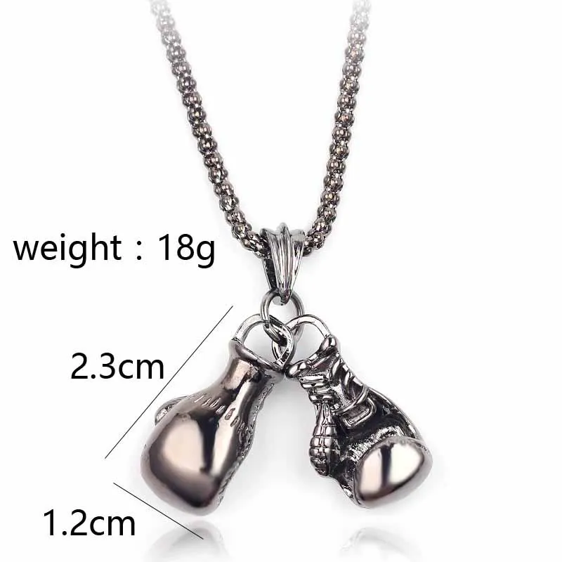 Magic Metal Boxing Glove Charms Necklace Vintage Silver Tone Fighting Fists NP36 Pendant Fashion Jewelry