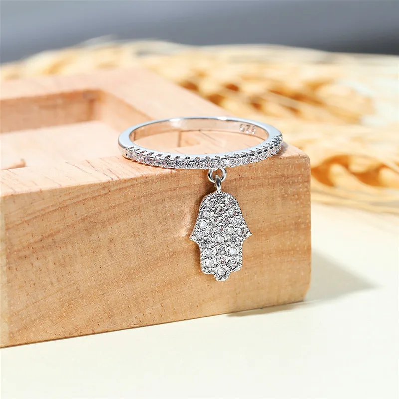 Уникальное женское маленькое циркониевое кольцо с камнем Boho 925 Серебряное Свадебное обручальное кольцо винтажное свадебное ювелирное изделие кольца для женщин