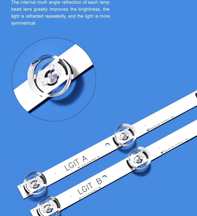 Светодиодная лента для подсветки, 3 шт. * 6 светодиосветодиодный, 590 ...