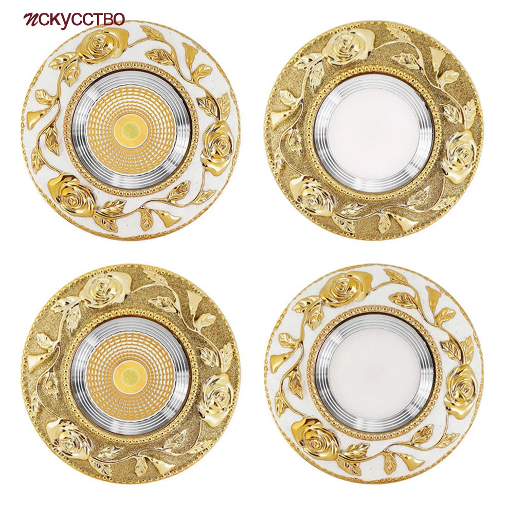 Grillig van mening zijn Susteen American Luxury Gold Cob Led Recessed Downlight Dimmable Spot Light  Fixtures 3w 5w 7w Home Deco Living Room Aisle Ceilings Lamp - Downlights -  AliExpress