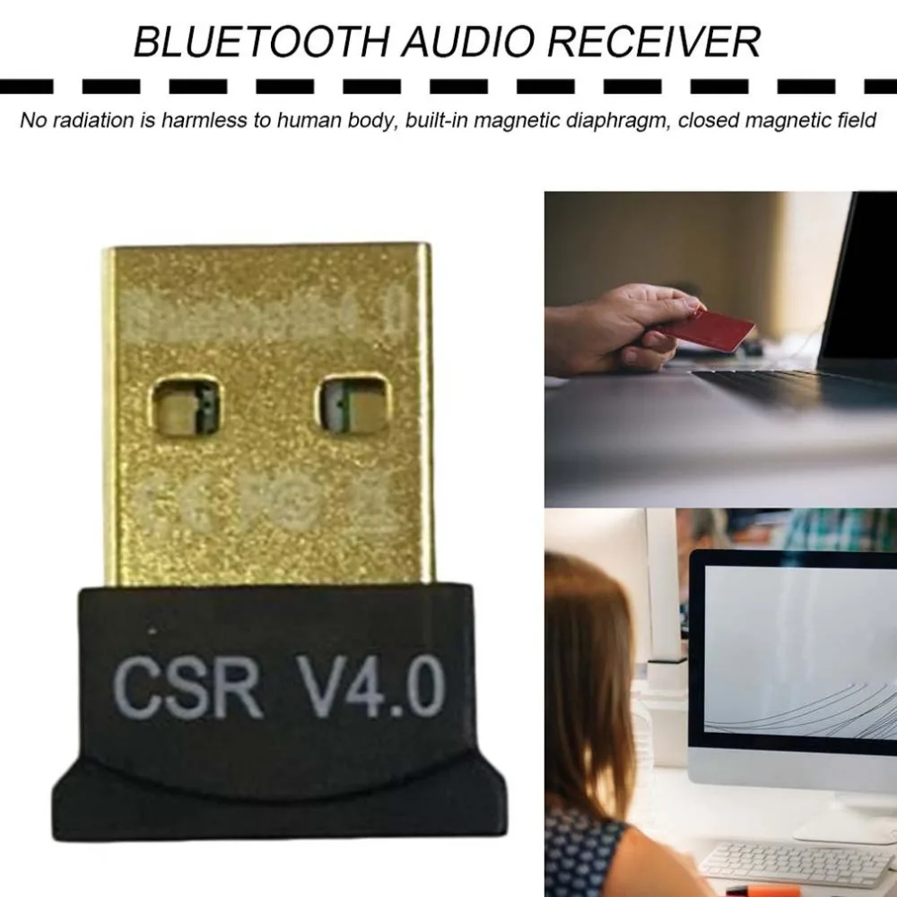 Мини USB Bluetooth адаптер CSR Двойной режим беспроводной V4.0 EDR ключ USB передатчик для Windows 7 8 10 ПК ноутбук