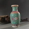 Jingdezhen Art Porcelain Factory Goods 90 Antique Ceramics Hand Painted Green Flower Vase A Long Life 2