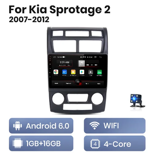 AWESAFE для Kia Sportage 2007 2008 2009 Автомобильный Радио Мультимедиа Видео плеер gps Нет 2din 2 din Android 8,1 2 ГБ+ 32 ГБ - Цвет: WIFI  (1GB-16GB)   A