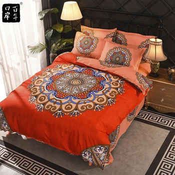 

Bed Textile Products Bedding Set 4Pcs/Set 26 Style Bed Set Longfeng Chengxiang Cotton Bed Sheet Pillowcase & Duvet Cover