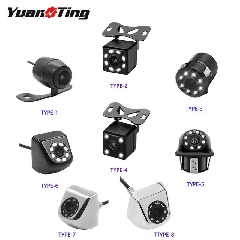 YuanTing Front/Side/Rear View Reverse Back Up Camera with 8 Auto LED Night Vision Waterproof 170 Degree Wide Angle for Cars 12V|Vehicle Camera| - AliExpress