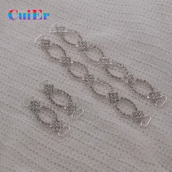 2pcs/lot Crystal Bikini Connectors Buckles Rhinestone Chain flower Clothing Decoration Buckle for Women Beachwear Connector DIY