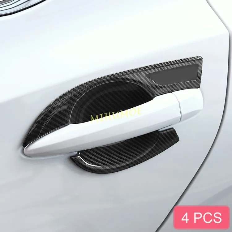 

Carbon Fiber Car Door Handle Bowl Cup Cover Trims For 2020 2021 2022 Nissan Sentra
