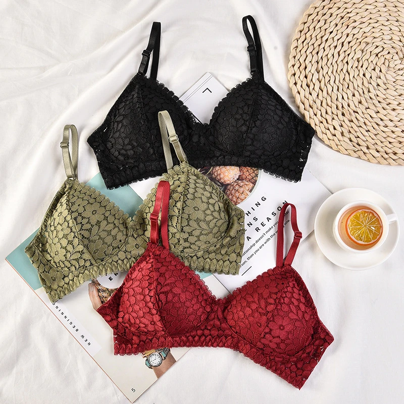 black push up bralette top