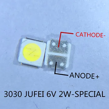 

200pcs 3030 backlight high power LED dual chip 6V JUFEI AOT cool white PT30A66 TV dedicated Cool white PT30A66 TV