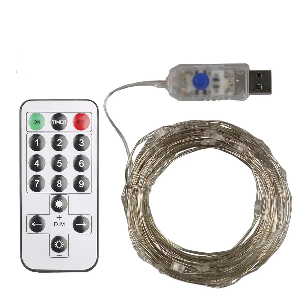 

Cross Border for USB-LED Remote Control Copper Wire Lamp String Indoor Modeling Lamp Christmas Lighting Chain