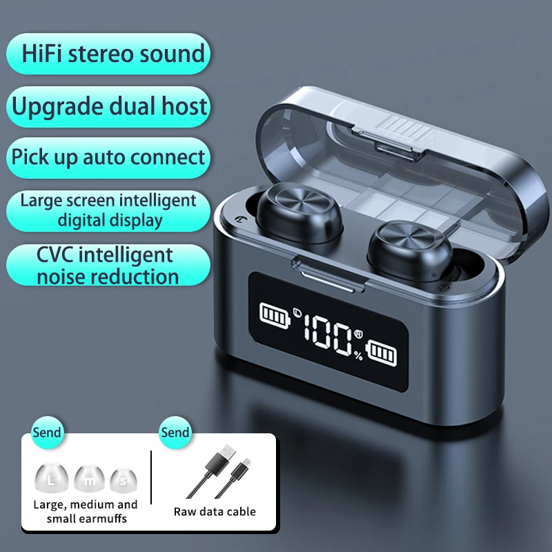 Wireless Bluetooth Earphone with Microphone Sports Waterproof Touch Control Music Earbuds For Phone Wireless Headphones Headset