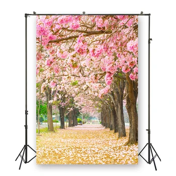 

HUAYI pink flower forest photography backdrop background for taking photo of weddimg studio props photo booth D-1821