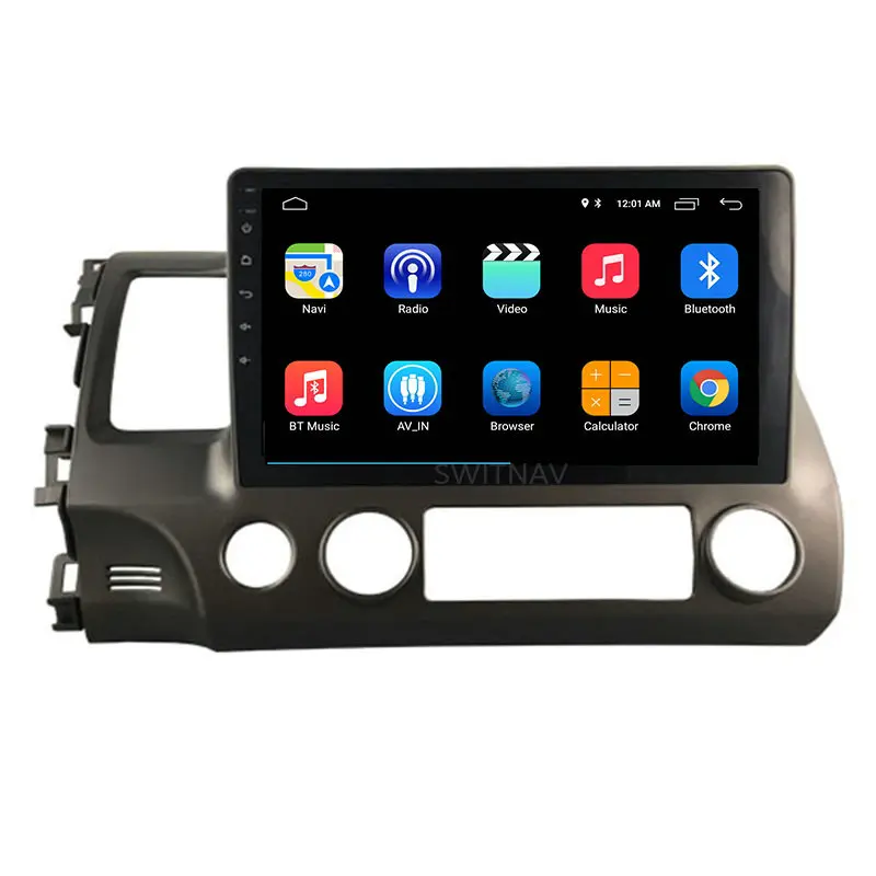 Flash Deal SWITNAV 10.2" Big Screen Android 9.0 CAR DVD Player For HONDA CIVIC (LHD) car multimedia support DVR DAB OBD car audio gps 12