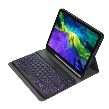 

ABS Ultra-thin Pen Tray with Backlit Bluetooth Keyboard Holster for 2020 IPad Pro 11 Inch