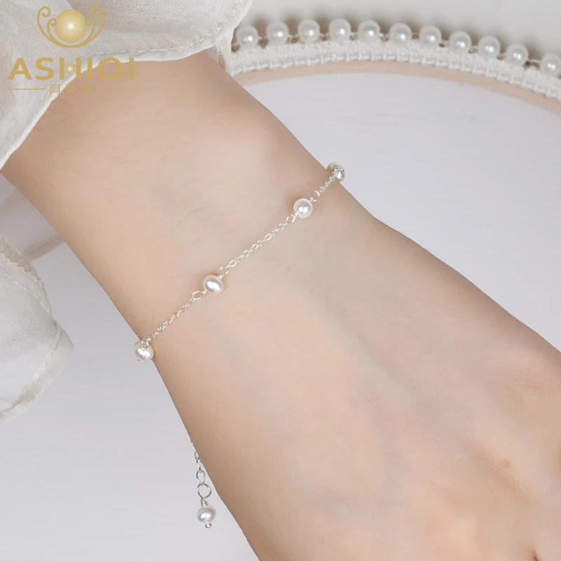 Real 925 Sterling Silver Chain Bracelet 