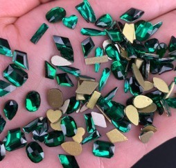 Mix Shapes  Nail Crystal Diamond Stone Strass AB Glass Rhinestones For 3D Nails Art Decorations square eye shape