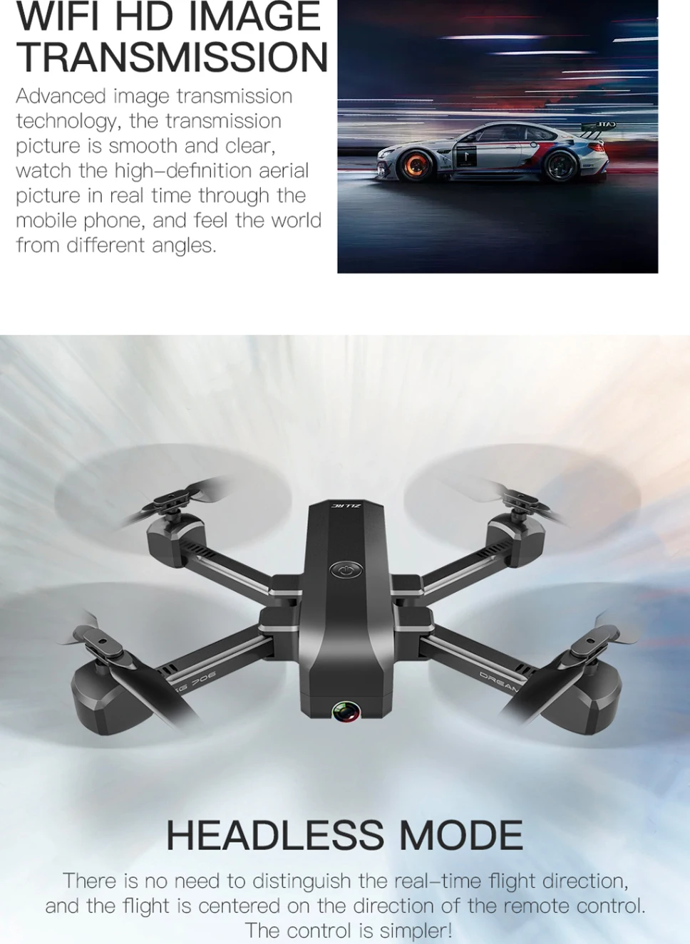 Дрон SG706 WiFi с двойной HD камерой 1080P 4K RC Квадрокоптер с безголовым режимом удержания высоты управление жестами следуем за мной