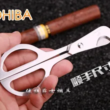 Cohiba резак для сигар из нержавеющей стали ножницы для сигар нож с металлическим лезвием дымовая машина для резки принадлежности для курения