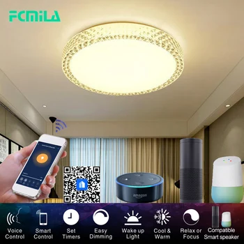 

Smart Modern Ceiling Light wifi Voice Control Suitable LED Ceiling Light Working with Amazon Alexa and Google AC110 -240V