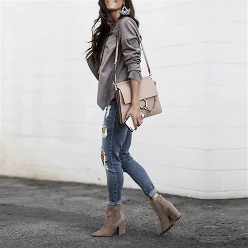 

Autumn Suit Jacket Female Irregular Notched slim Plus Size Jacket 3XL Ladies lapels in solid color Women's buckleless slim coat