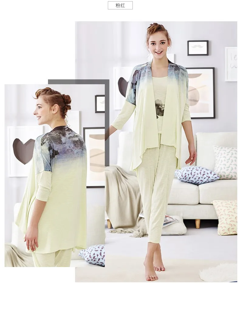 Женские домашние костюмы, Женские кальсоны, пижамный комплект для леди, льняная Пижама - Цвет: Армейский зеленый