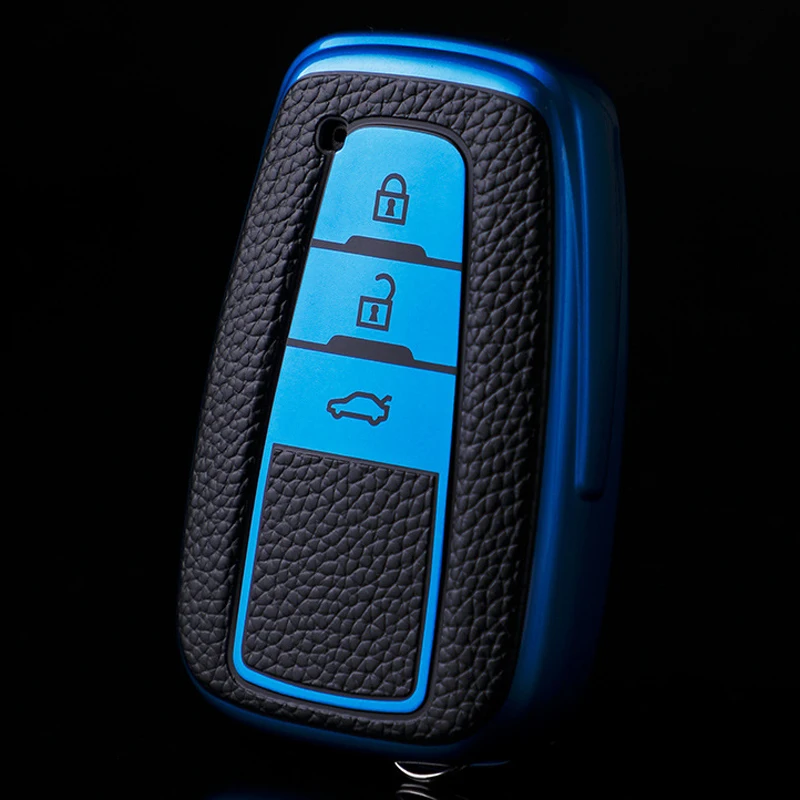 

High Quality TPU Soft Rubber Leather Texture Car Key Decoration Cover Is Suitable for Toyota Car Keys with The Same Shape