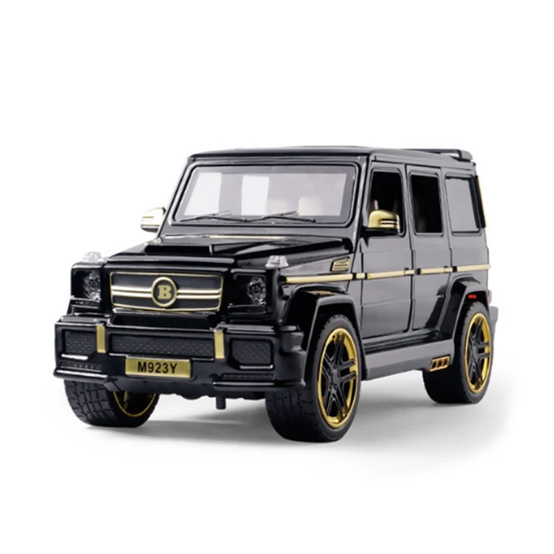 

KIDAMI 1:24 Diecast Toy Car Model G65 Off-road Vehicle Suv Sound And Light Boy Car Model Pull Back Toys Collection Kids Gift