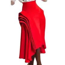 Модная многослойная гофрированная юбка женская красная Асимметричная плиссированная юбка высокая талия молния вечерние юбки плюс размер 2XL