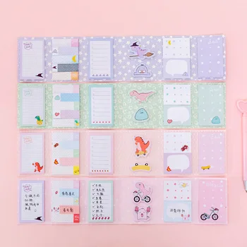 

Kawaii Dinosaur Sticky Notes Cute Fold Memo Pads Writing Stickers For Kids DIY Stationery School Office Supplies